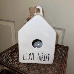 Rae Dunn White Love Birds Birdhouse